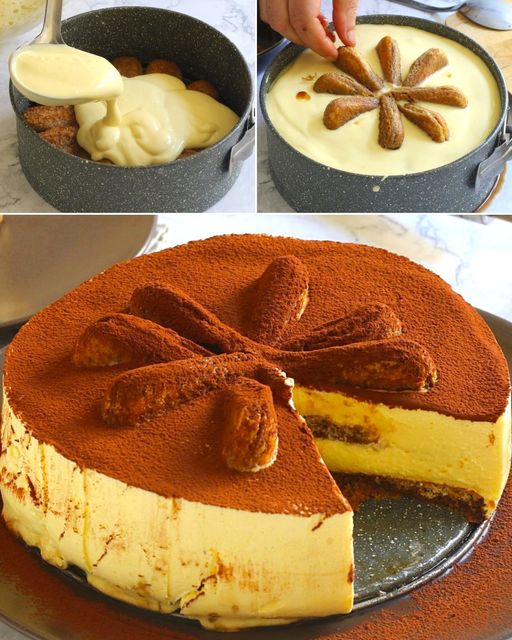 Tiramisu-Käsekuchen: das Rezept für ein frisches und cremiges Dessert