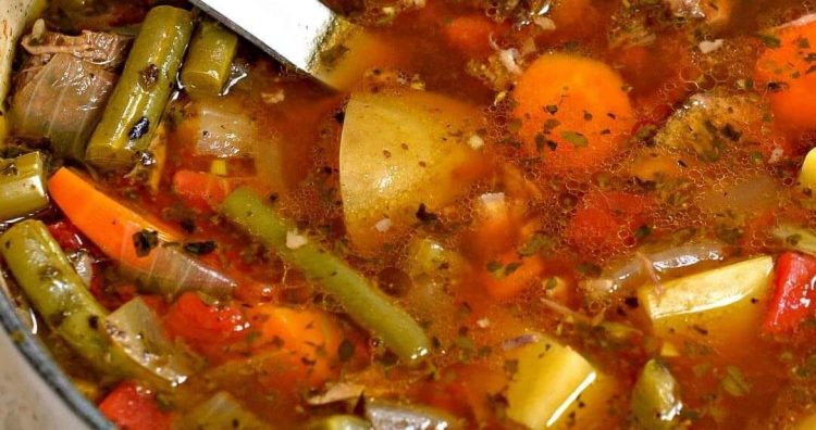 Gemuserindfleischsuppe