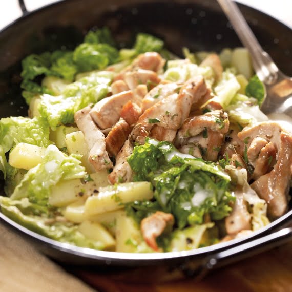 Puten Wirsing Pfanne mit Kartoffeln