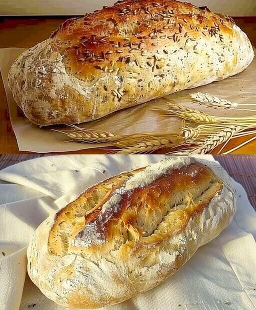 Frisch gebackenes Zwiebelbrot ohne Hefe mit knuspriger Kruste.“