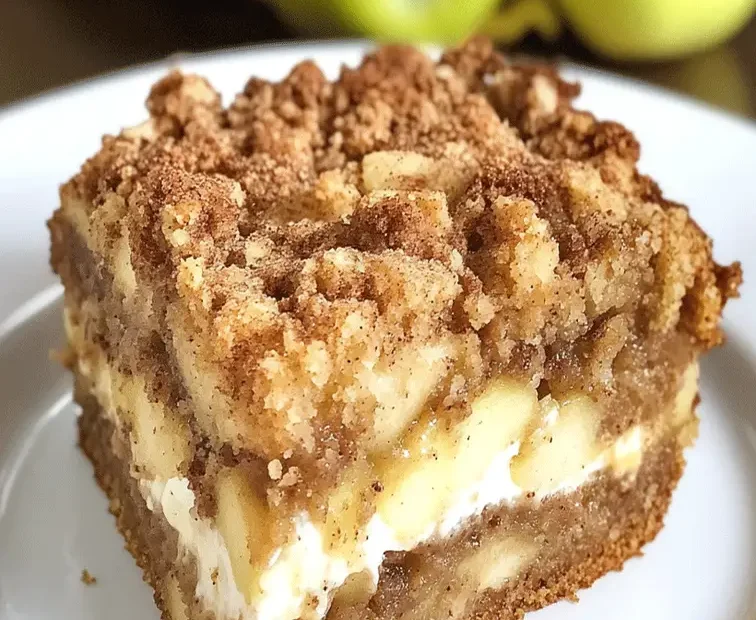 Apfel-Kaffeekuchen mit Frischkäsefüllung
