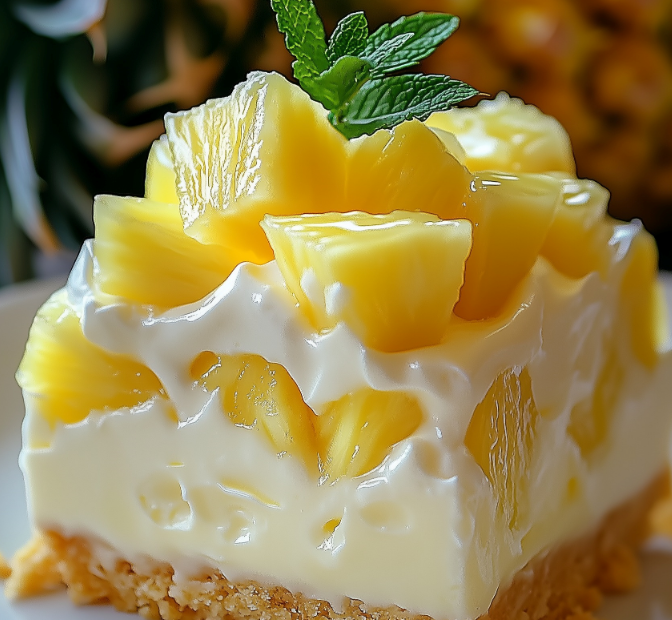 Ananascreme-Nachtisch