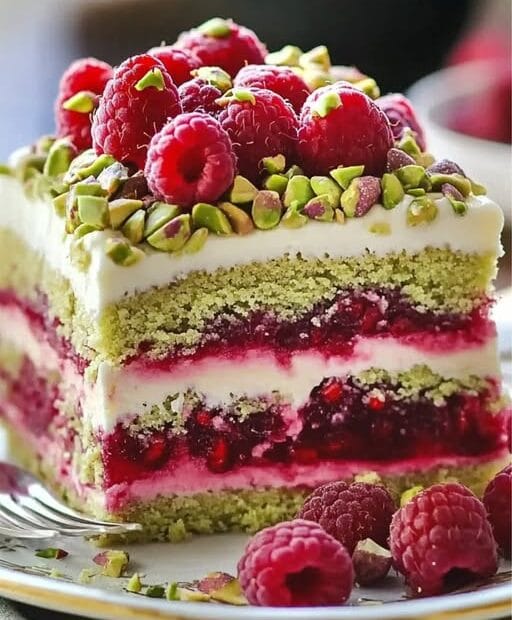 Himmlischer Pistazien-Himbeer-Traumkuchen