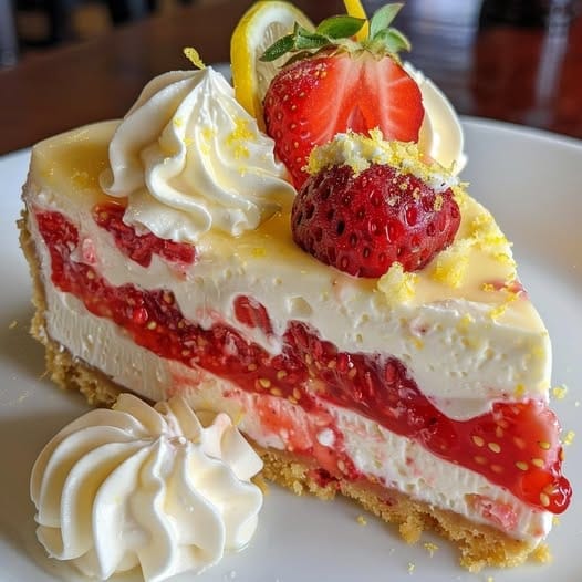 Erdbeer -Zitronenkäsekuchen!