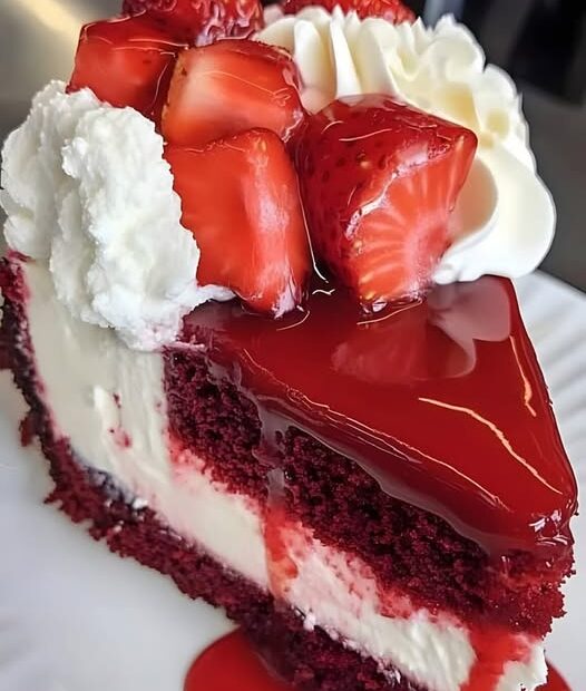 Red Velvet Erdbeer-Käsekuchen