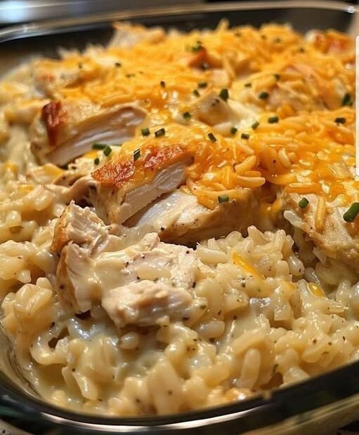 Cremiger Hähnchen-Reis-Auflauf