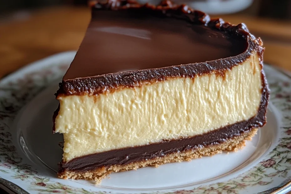 3Heavenly Boston Cream Pie cheesecake