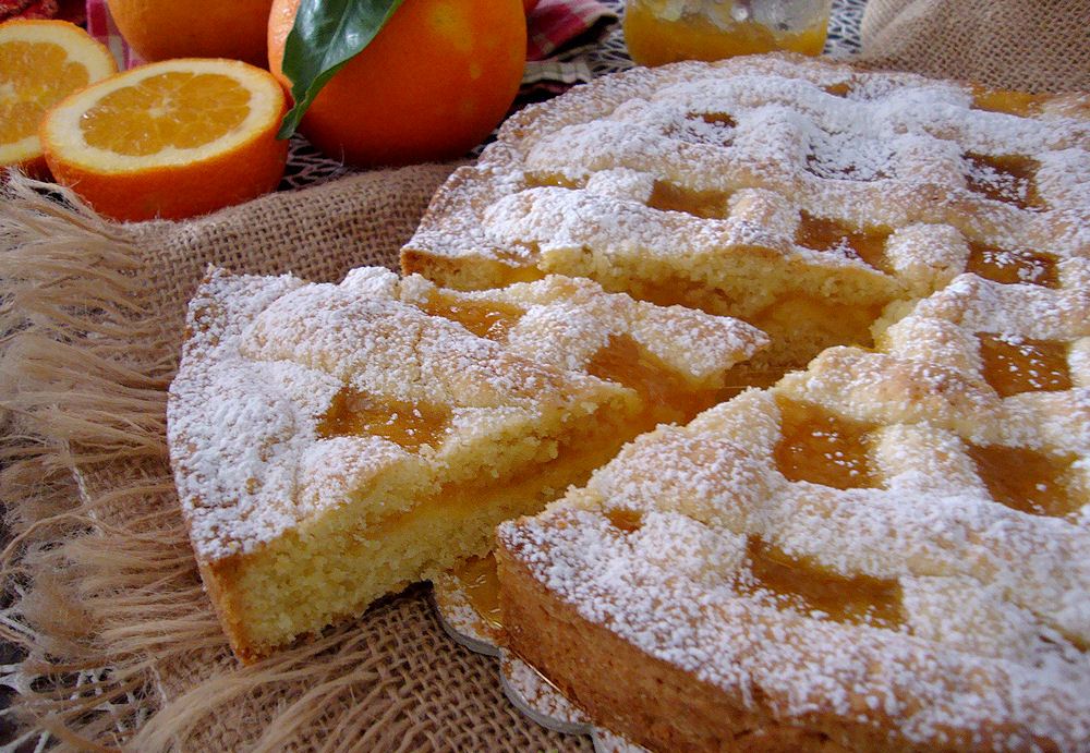 Crostata mit Orangenmarmelade