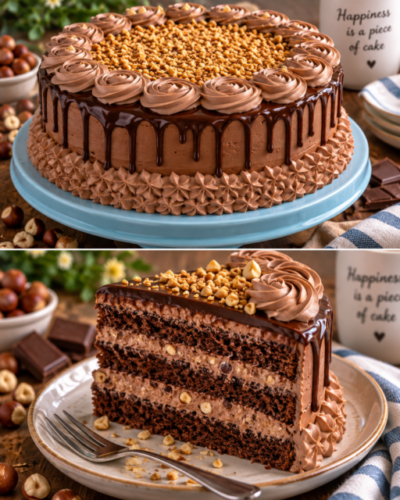 🍫🌰 Čokoladno-lješnjak torta s karamelom