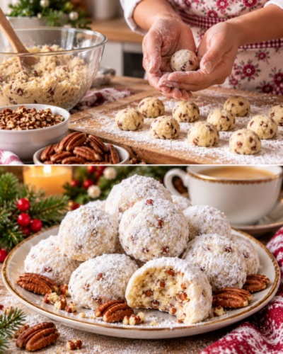 🍪 Pecan Snowball keksi – snježne kuglice s pekan orasima