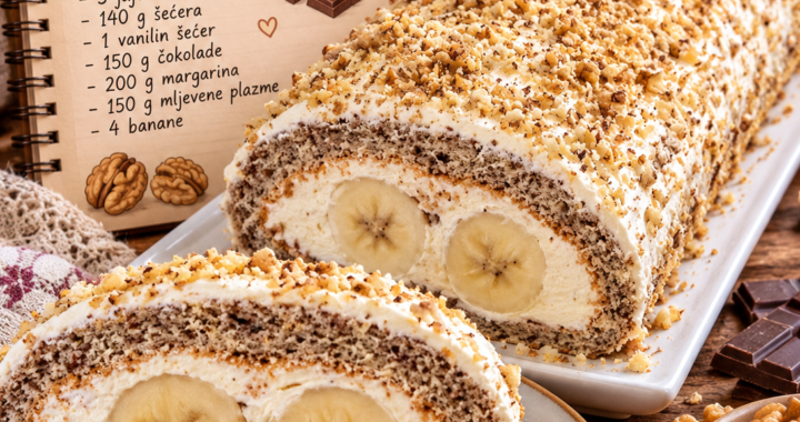Rolat s bananama – Mačije oči 🍌🍫