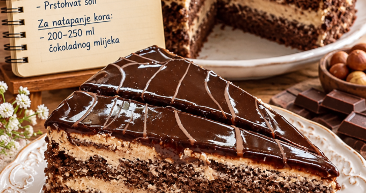 Čokoladna torta s kremom od lješnjaka